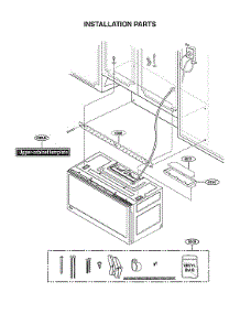 Installation Parts parts for Lg Microwave/Hood Combo MVEL2033F/00 from AppliancePartsPros.com