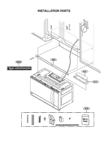 Installation Parts parts for Lg Microwave/Hood Combo MVEL2125D/00 from AppliancePartsPros.com