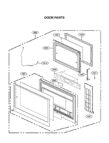 Door Parts parts for Lg Microwave/Hood Combo MVEL2137D/00 from AppliancePartsPros.com