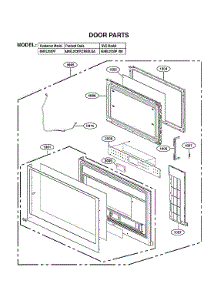 Door Parts parts for Lg Microwave/Hood Combo MVEL2137F/00 from AppliancePartsPros.com