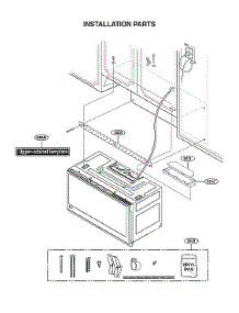 Installation Parts parts for Lg Microwave/Hood Combo MVEL2137F/00 from AppliancePartsPros.com