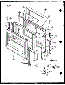 Door parts for Amana Microwave/Hood Combo MVH-9T/P75409-1M from AppliancePartsPros.com
