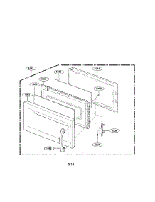 Door Parts parts for Goldstar Microwave/Hood Combo MVH1615WW from AppliancePartsPros.com