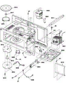 Interior Components parts for Amana Microwave/Hood Combo MVH240W-P1319504M from AppliancePartsPros.com