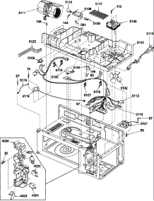 Interior Components parts for Amana Microwave/Hood Combo MVH240W-P1319504M from AppliancePartsPros.com