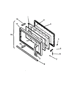 Door Assembly parts for Amana Microwave/Hood Combo MVH320W-P1192507M from AppliancePartsPros.com