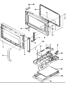 Door And Control Panel parts for Amana Microwave/Hood Combo MVH330L from AppliancePartsPros.com
