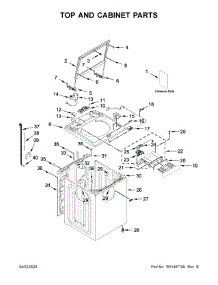 Top And Cabinet Parts parts for Maytag Washer MVW6230HC0 from AppliancePartsPros.com