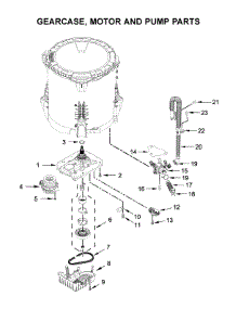 Gearcase, Motor And Pump Parts parts for Maytag Washer MVW6230HC0 from AppliancePartsPros.com