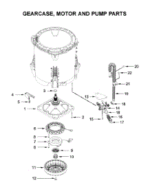 Gearcase, Motor And Pump Parts parts for Maytag Washer MVW7232HW0 from AppliancePartsPros.com
