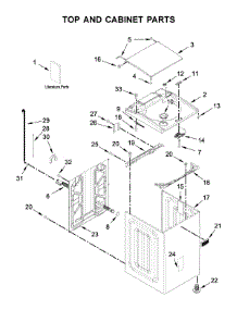 Top And Cabinet Parts parts for Maytag Washer MVWB765FC4 from AppliancePartsPros.com