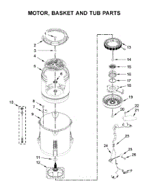 Motor, Basket And Tub Parts parts for Maytag Washer MVWB835DC5 from AppliancePartsPros.com