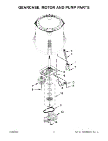Gearcase, Motor And Pump Parts parts for Maytag Washer MVWC465HW4 from AppliancePartsPros.com