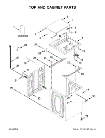 Top And Cabinet Parts parts for Maytag Washer MVWC565FW2 from AppliancePartsPros.com