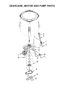 Gearcase, Motor And Pump Parts parts for Maytag Washer MVWP576KW1 from AppliancePartsPros.com