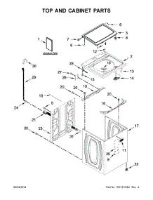 Top And Cabinet Parts parts for Maytag Washer MVWX655DW2 from AppliancePartsPros.com