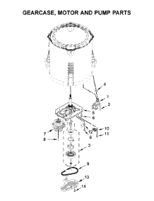 Gearcase, Motor And Pump Parts parts for Maytag Washer MVWX655DW2 from AppliancePartsPros.com
