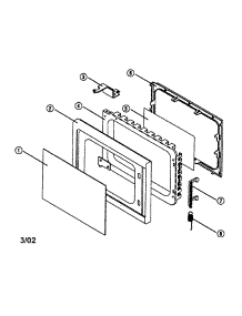 Door Assy parts for Emerson Countertop Microwave MW8985D from AppliancePartsPros.com