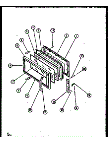 Door parts for Caloric Microwave/Hood Combo MWT4661WW/P1140314N from AppliancePartsPros.com