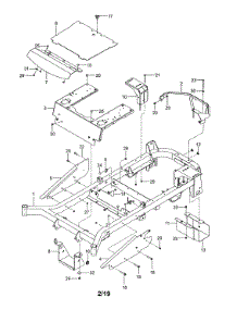 Frame parts for Husqvarna Rear-Engine Riding Mower MZ61-967277501-01 from AppliancePartsPros.com