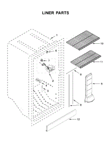 Liner Parts parts for Maytag Upright Freezer MZF34X16DW06 from AppliancePartsPros.com