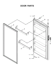 Door Parts parts for Maytag Upright Freezer MZF34X16DW06 from AppliancePartsPros.com