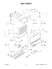 Unit Parts parts for Maytag Upright Freezer MZF34X16DW07 from AppliancePartsPros.com