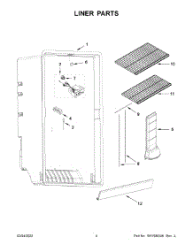 Liner Parts parts for Maytag Upright Freezer MZF34X16DW08 from AppliancePartsPros.com