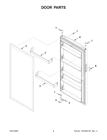 Door Parts parts for Maytag Upright Freezer MZF34X16DW09 from AppliancePartsPros.com