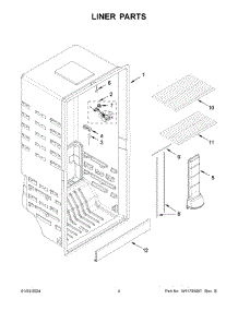 Liner Parts parts for Maytag Upright Freezer MZF34X16DW10 from AppliancePartsPros.com