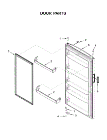 Door Parts parts for Maytag Upright Freezer MZF34X18FW04 from AppliancePartsPros.com