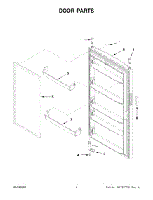 Door Parts parts for Maytag Upright Freezer MZF34X18FW06 from AppliancePartsPros.com
