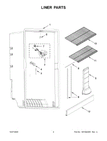 Liner Parts parts for Maytag Upright Freezer MZF34X18FW07 from AppliancePartsPros.com