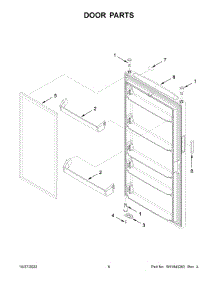 Door Parts parts for Maytag Upright Freezer MZF34X18FW07 from AppliancePartsPros.com