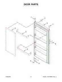 Door Parts parts for Maytag Upright Freezer MZF34X18FW08 from AppliancePartsPros.com