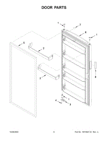 Door Parts parts for Maytag Upright Freezer MZF34X20DW07 from AppliancePartsPros.com