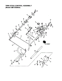 Twin Stick Control Assembly parts for Snapper Rear-Engine Riding Mower MZM2301KH from AppliancePartsPros.com