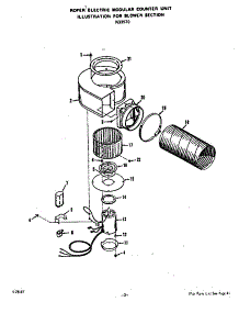 Blower parts for Roper Electric Range N3357*0 from AppliancePartsPros.com