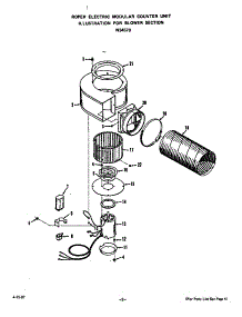 Blower parts for Roper Electric Range N3457*0 from AppliancePartsPros.com
