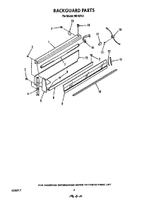 Backguard parts for Roper Electric Range N9157*0 from AppliancePartsPros.com