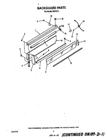 Backguard parts for Roper Electric Range N9157*1 from AppliancePartsPros.com
