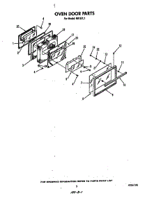 Oven Door parts for Roper Electric Range N9157*1 from AppliancePartsPros.com