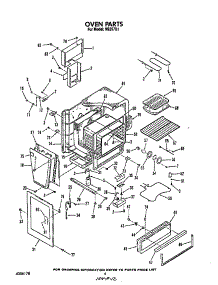 Oven parts for Roper Electric Range N9257*1 from AppliancePartsPros.com