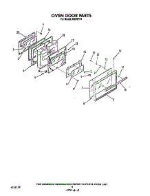 Oven Door parts for Roper Electric Range N9257*1 from AppliancePartsPros.com