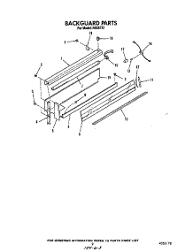 Backguard parts for Roper Electric Range N9257*1 from AppliancePartsPros.com