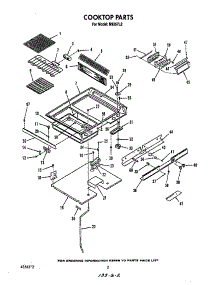 Cooktop parts for Roper Electric Range N9257*2 from AppliancePartsPros.com
