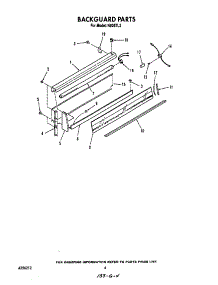 Backguard parts for Roper Electric Range N9257*2 from AppliancePartsPros.com