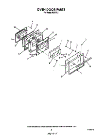 Oven Door parts for Roper Electric Range N9257*2 from AppliancePartsPros.com