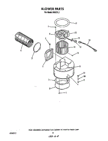 Blower parts for Roper Electric Range N9257*2 from AppliancePartsPros.com