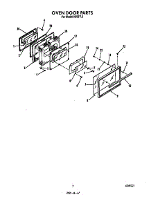 Oven Door parts for Roper Electric Range N9357*0 from AppliancePartsPros.com